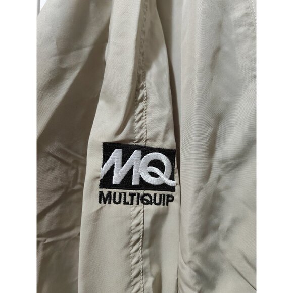 Turfer Sport Men's Beige Logo Embroidered Hooded Windbreaker Size XL - Picture 3 of 5